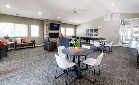 A Clubhouse With TV at Capitol Grove Apartments, Iowa