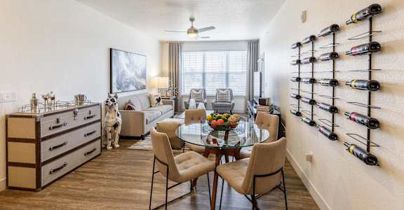 Living room and Dining room at Auburn Brook, Colorado, 80109