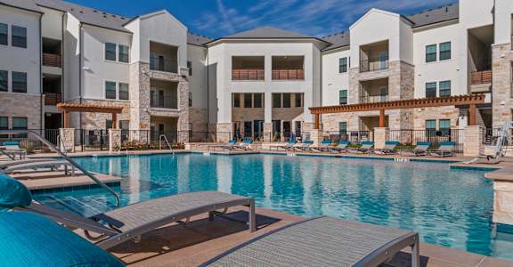 Resort style pool at McCarty Commons, San Marcos, TX, 78666
