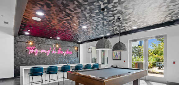 Pool Table at Abstract at Design District