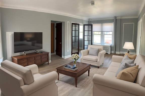 Comfortable Living Room at Lifestyle Apartments at Syracuse, Syracuse, New York