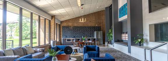 Outdoor courtyard at TLC Grand Apartments, Deerfield, IL 60015
