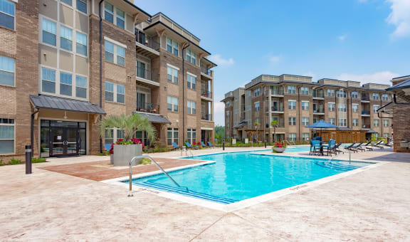 our apartments at the district feature a swimming pool at Residence at Riverwatch in Augusta, GA 30909