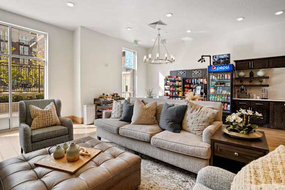 Clubhouse Living room and Kitchen view at 200 City View, Provo, UT, 84601
