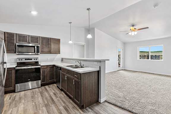 Kitchen Interior at Red Rock Apartments, Rapid City, SD, 57702