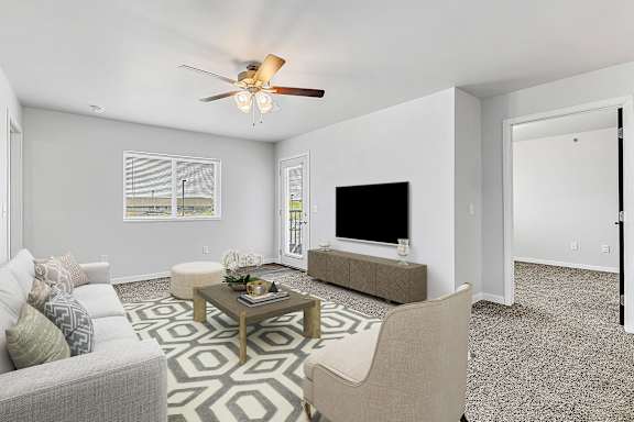 Living room area at Red Rock Apartments, Rapid City