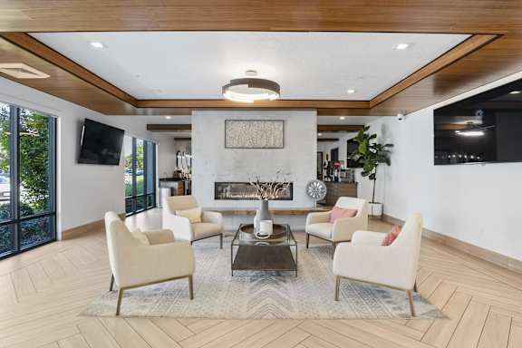 Apartment Lobby at The Flats at Riverwoods, Provo, Utah