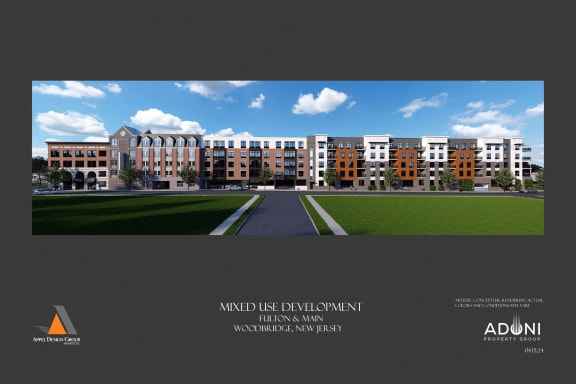 a rendering of adin apartments from the front of the building