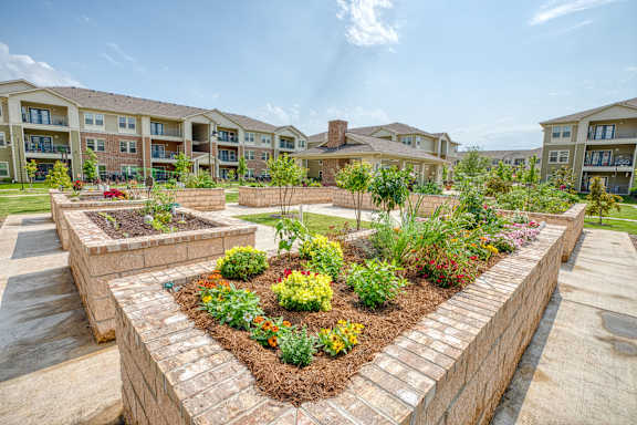 Garden Area at Mariposa at South Broadway, Joshua