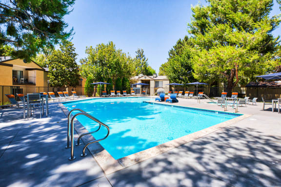our resort style swimming pool is open to the community at Mountain Vista, Victorville, 92395