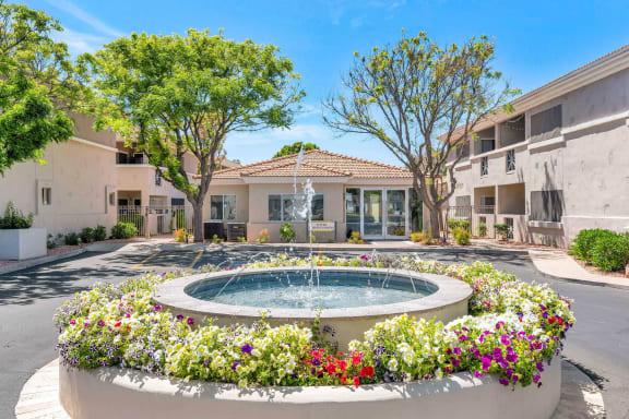 Beautiful Fountain at Townhomes at Biltmore, Phoenix, Arizona