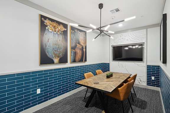 Dining table and chair at Vintage Raleigh West Apartments, Raleigh, NC