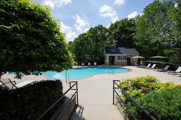 Large swimming pool at Lakeside Villas Apartments in Hampton, GA, 30228