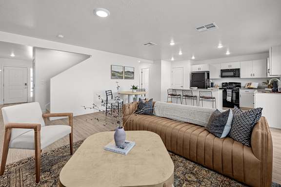 Desert Village Townhomes in Santa Clara, Utah Model Living Room