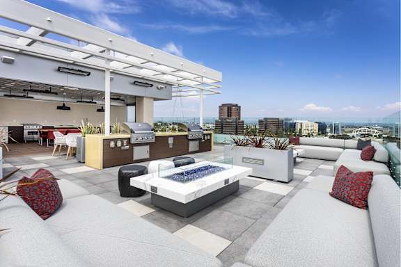 A modern outdoor living space at LUX by Garden*, California