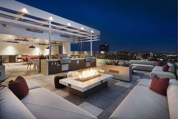 Outdoor Firepit Patio at LUX by Garden*, California