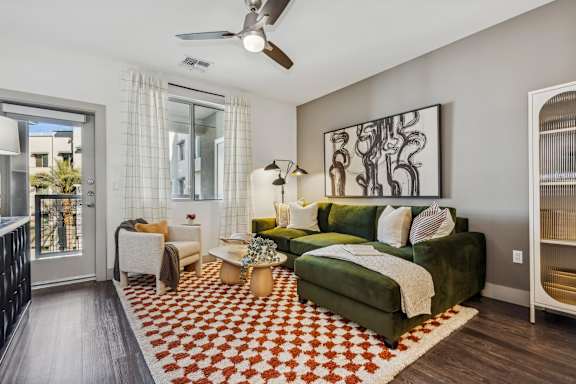 Living room at District at Scottsdale in Scottsdale AZ