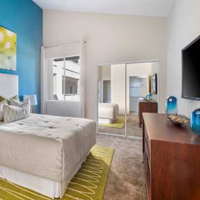 Bedroom With TV at Costa Verde Village Apartments, San Diego, CA