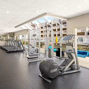 Fitness Center at La Regencia Apartments, San Diego, CA, 92122