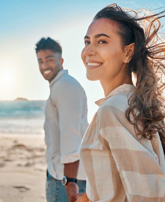 A man and women on beach at Brea Grove Residences Apartments, Brea, 92821