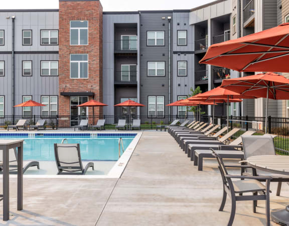 The Edison at Bozeman Gateway Apartments in Bozeman, Montana Living Room with Private Patio