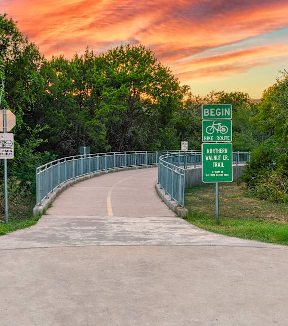 Nearby walking path at 1900 Parmer Apartments in Austin TX