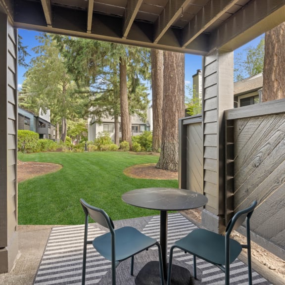 Green Patio at The Lakes Apartments, Bellevue, 98007