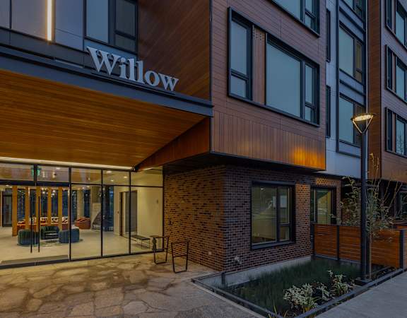 Willow Apartments main entryway