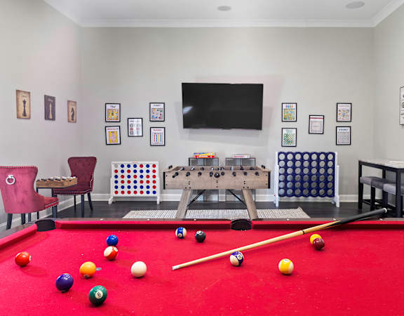Game room with billiards and more! - Courtney Station Apartments