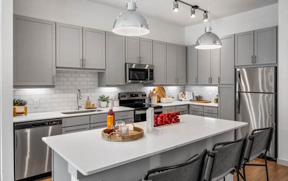 Island Kitchen  at The Haywood Apartments, Austin, 78748