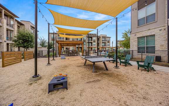 Outdoor Ping Pong Table at The Haywood Apartments, Austin, Texas