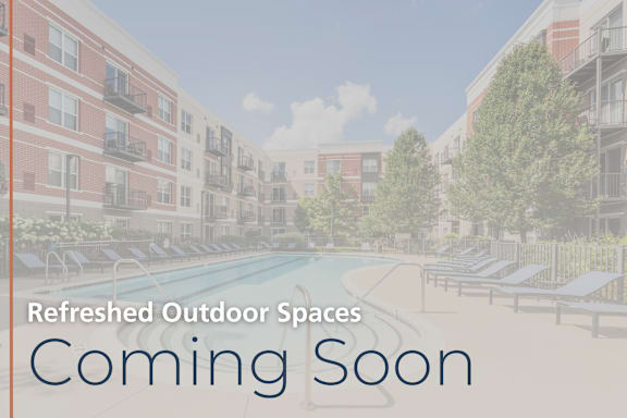 our apartments offer a swimming pool with lounge chairs around it
