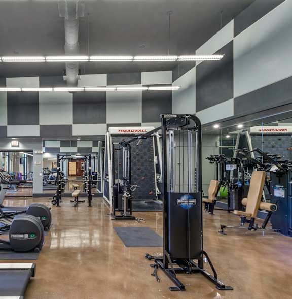 Fitness center at Madison at Town Center Apartments in Santa Clarita CA