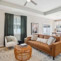 Living Area With Kitchen View at Zora University, Charlotte, NC, 28213