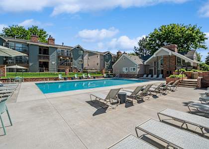 Pool at Rock Peak on Sunset Apartments in Longmont CO
