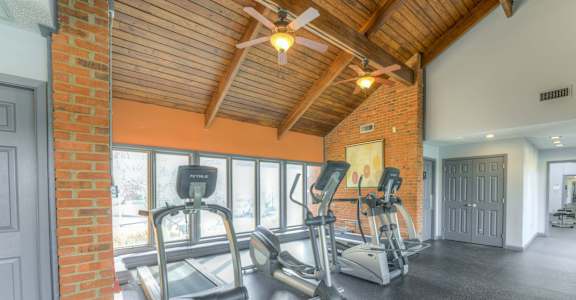 Gym view at Cordova Creek Apartments, Cordova, TN