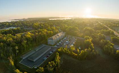 aerial view of sunrise at the property