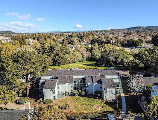 aerial view of building