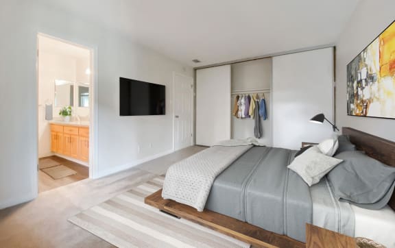 Bedroom  at Pleasanton Glen Apartments, California