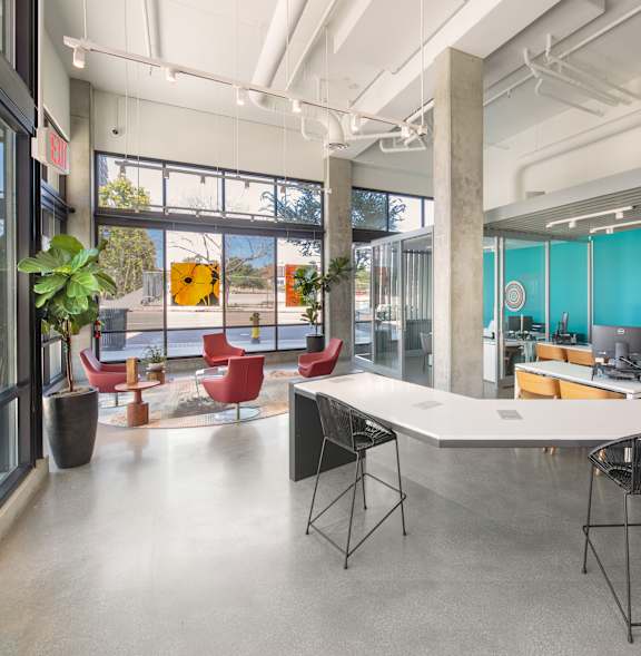 Social spaces at Idea1 Apartments in San Diego CA