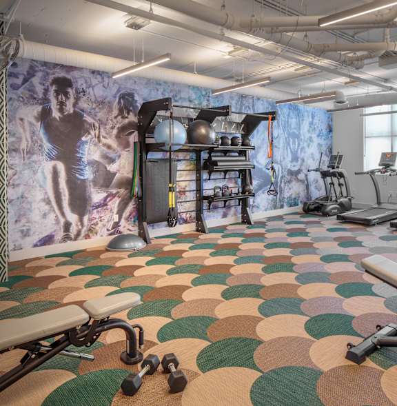 Game room at Axis Admiral Hill Apartments in Chelsea MA