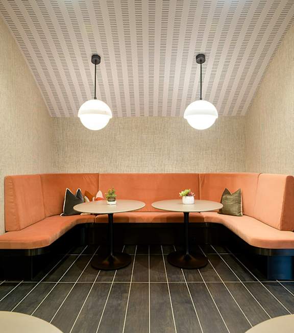 Coworking booth at Coasterra Apartments in Fort Lauderdale FL