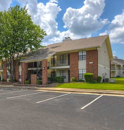 Parking area view at Cordova Creek Apartments, Cordova, TN, 38016