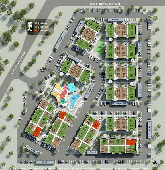 a site plan of a neighborhood with a variety of buildings and streets