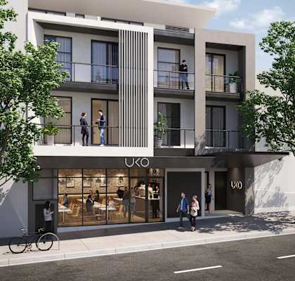an artist impression of the facade of the uxo building