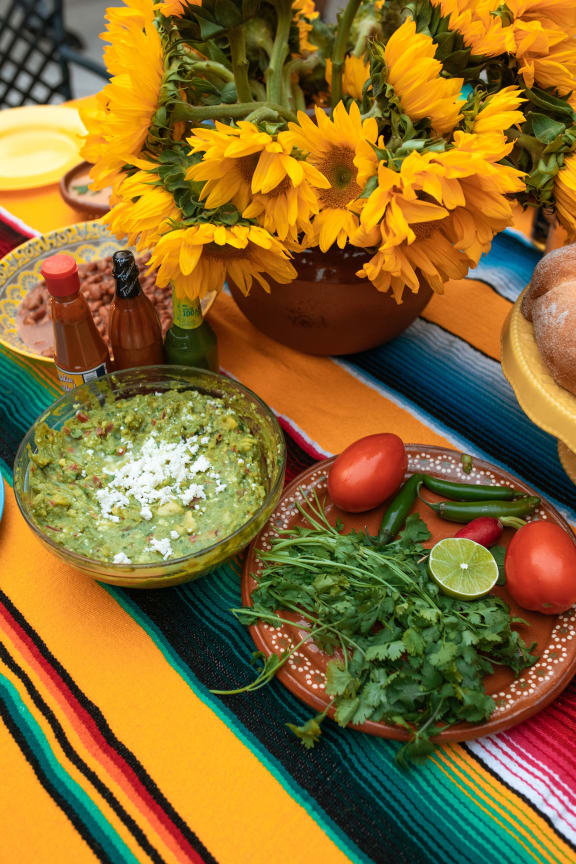 Avocado and fresh salsa ingredients on a table at The Parker in OR