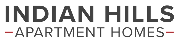 A black and white logo for Indian Hills Apartment Homes.