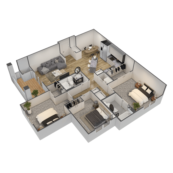 a floor plan of a house with a bedroom and a living room