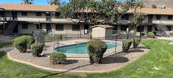 Secured Pool at Sahuaro West Apartments, Phoenix, AZ