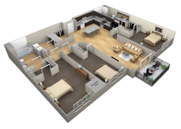  Floor Plan 3 Bedroom 2 Bathroom